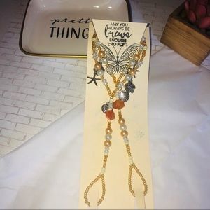 Sea creatures and pearls barefoot sandals